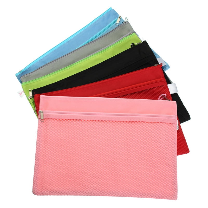 Zip File Folders Paper Document Bags,A4 Zip File Bags Lock Document,File Folder Plastic File Pockets,with Durable Thickened Soft Material A4 Size Pack of 4 
