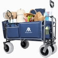 thumbnail image 5 of GDF Studio Patented Beach Wagon with MOLLE System, Balloon Wheels and Removable Insulated Cooler Bag, Dark Blue, 5 of 18