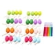 thumbnail image 3 of Kit de 32 huevos de Pascua para hacer mismo con 6 rotuladores de colores, suaves y coloridos, con cuerdas colgantes, huevos falsos para decorar, 3 of 9