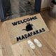 thumbnail image 3 of Dark Cat Welcome Madafakas Full Print Doormat Funny Doormat Home Decor Kitchen Bathroom Decor BlackBrown, 3 of 5