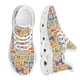 thumbnail image 1 of Zapatos planos con estampado de dientes enrejados de dibujos animados para mujer, zapatillas informales de malla transpirable para mujer, 1 of 6
