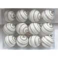 thumbnail image 1 of Boule Argentée et Blanche avec Design Ligne, Lot de 12, 1 of 1