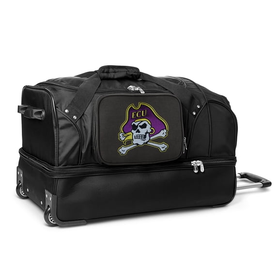 MOJO ECU Pirates Black 27'' 2-Wheel Drop Bottom Rolling Duffel Bag