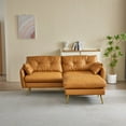thumbnail image 4 of Indecor Home 45" Sectional Sofa Couch , Faux Leather Sofa with 2 Cushions and Armrests Single Sofa for Living Room Bedroom Apartment, Tan, 4 of 10