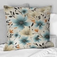 thumbnail image 2 of Designart "Cool Grey Blue Floral Sleekness" Floral Printed Throw Pillow, 2 of 5