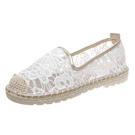

Qufokar Women Flip Flops With Arch Support Taupe Women Shoes Women Shoes Flat Loafers Fashion Solid Color Lace Flower Embroidery Slip On Mesh Ladies Casual