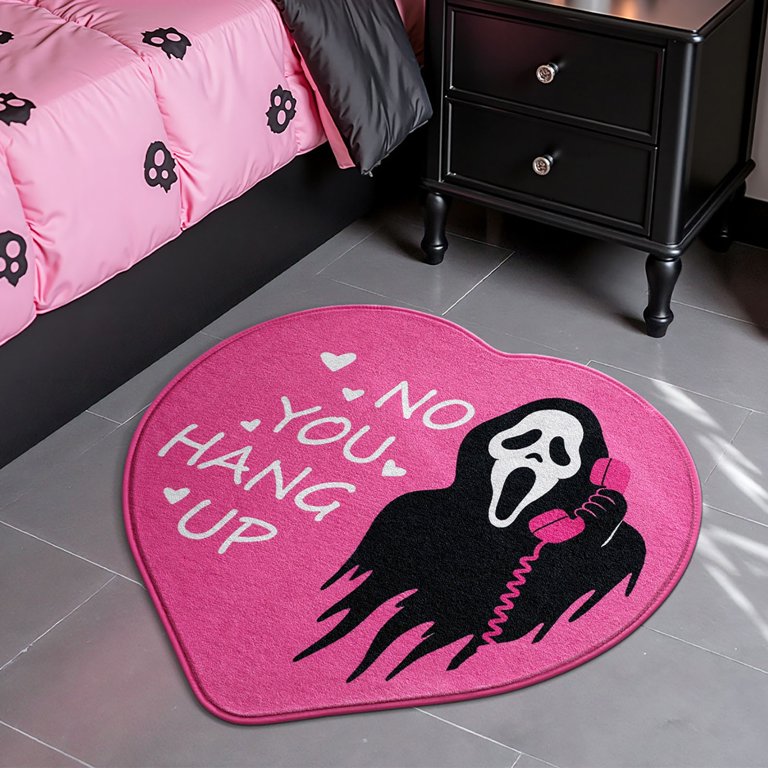 Trippy Smile Face Bath Mat - Soft Microfiber Skull Rug With Non-Slip Backing For Bathroom Or Bedroom