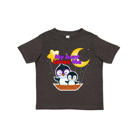 

Inktastic My Aunt Loves Me Penguin Gift Toddler Boy or Toddler Girl T-Shirt