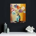 thumbnail image 4 of ONETECH  Flower Canvas Wall Art Painted Contemporary Colorful Beauty Of Life Floral in Vase Painting Textured Pictures Canvas Wall Decor for Living Room Bedroom Home Decorations, 4 of 4