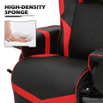 thumbnail image 6 of MoNiBloom Video Gaming Chair with Massage, Racing Gaming Chair with Bluetooth Speakers, Computer Chair with Adjustable Backrest and Footrest, Red, 6 of 11