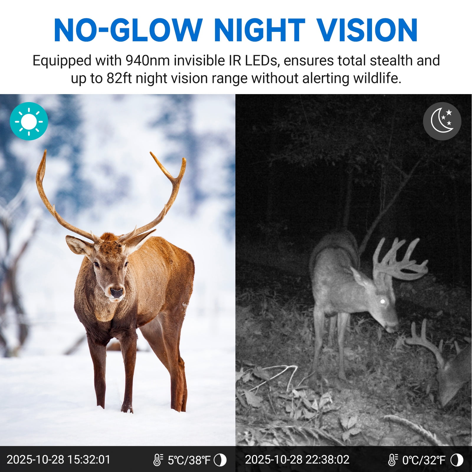 Rexsun 4G Cellular Trail Camera w/AI Detection, 2K 33MP Live Streaming Game Camera w/Unlimited Data Plan, No-Glow IR Flash, 120° FOV, 0.2S Fast Trigger, Two-Way Talk, Solar Panel & Battery Powered