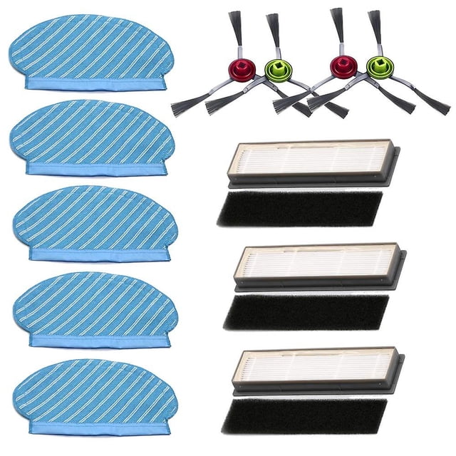 Juego de cepillos laterales para filtros de tela para fregar Ecovacs Deebot Ozmo 920