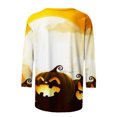 thumbnail image 4 of Puntoco Camiseta Suelta con Estampado de Moda para Mujer Camisa de Manga de Siete Puntos Camiseta Informal con Cuello Redondo Puntoco Puntoco-2835, 4 of 4