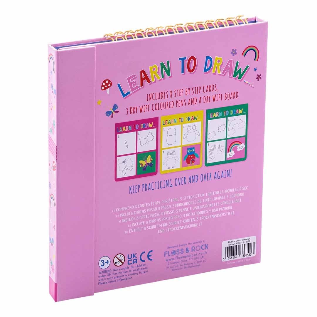 Floss & Rock Rainbow Fairy Learn to Draw Sketchbook for 3 Ages and Up, 7.28-inch Length, Learning Materials