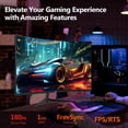 thumbnail image 4 of Monitor de juegos curvo Z-Edge de 24 pulgadas, frecuencia de actualización de 180 Hz, MPRT de 1 ms, monitor de juegos FHD 1080, curvo R1650, pantalla premium UG24 AMD Freesync, 4 of 5