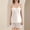 White, variant on Women Pajama Set Solid Spaghetti Strap Casual Cami Top with Elastic Waist Shorts Outfit