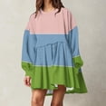 thumbnail image 2 of IROINNID Women's Floral Print Casual Chiffon A-Line Mini Dress Long Peasant Sleeves, 2 of 5