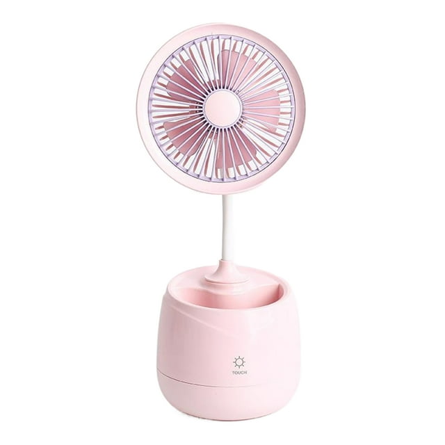 Cateissary Ventilador de pie recargable con opciones multicolores Ventiladores para el hogar Ventilador portátil Ventilador eléctrico Ventilador Electrodomésticos rosa
