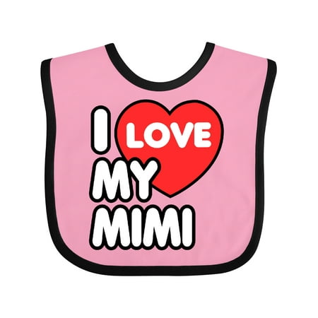 

Inktastic I Love My Mimi Gift Baby Boy or Baby Girl Bib