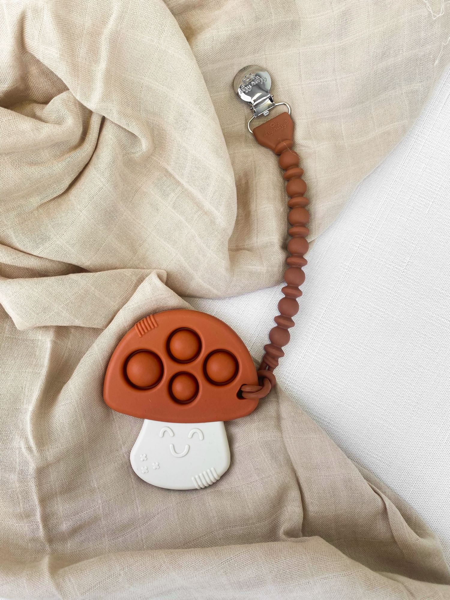 Itzy Ritzy Bitzy Pop Mushroom Teether photo 3