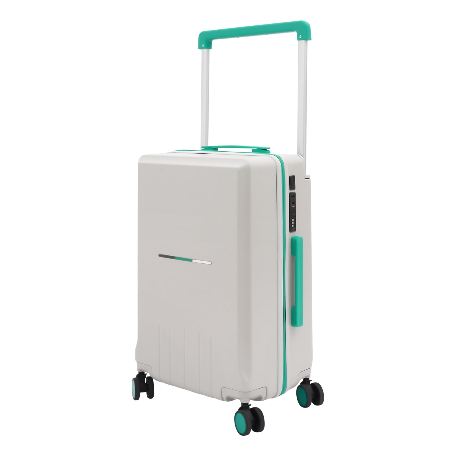 Wide Handle 24 inch Luggage with Spinner Wheels,Aluminum Frame All-PC Hard Shell Medium Suitcase,Trunk Wide Handle Luggage for Travel,TSA Lock Airline Approved Luggage Checked-Medium