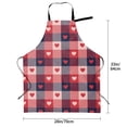 thumbnail image 5 of Lsque Heart Plaid Waterproof Apron Chef Aprons for Men Heavy Duty Chemical Work Apron Extra Long Grilling Aprons with Adjustable Bib Apron, 5 of 9