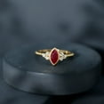 thumbnail image 5 of Rosec Jewels Natural Ruby Solitaire Promise Ring with Diamond for Women - AAA Grade, 10K Yellow Gold, US 11.00, 5 of 9
