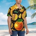 thumbnail image 5 of Bixox Men's Hawaiian Shirts Men's Tangerine Print Short-Sleeve Shirt-3X-Large, 5 of 8