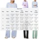 thumbnail image 3 of Conjunto de Pantalones Mujeres Outfits de 2 Piezas Vestido Casual de Color Sólido Bolsillo Deportivo Suelto Pantalones de Manga Larga Blusas de Cuello Redondo Conjunto Superior Conjunto de Pantalones, 3 of 7