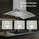 thumbnail image 5 of Campana Isla 90cm de Cocina Extractora y Purificadora AVERA  CEVD90B Acero Inox y Vidrio Temp Carbón Activado, 5 of 10