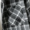 thumbnail image 4 of lulshou 2025 Plaid Shirt Men for Man Saving Men's Flannel Shirts Casual Button Down Plaid Shirt Jacket Long Sleeve Fleece Shacket with Pockets Gray-L, 4 of 8