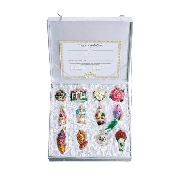Old World Christmas Bride's Collection Ornament Box Set
