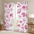 thumbnail image 2 of Manfei Seashell Bowtie Kitchen Curtains,Coastal Cute Black Out Curtains Pack of 2 (42x63 Each), 2 of 6