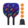 thumbnail image 2 of Juego de 2 raquetas portátiles de Pickleball, bolsa de transporte con 4 pelotas con agarre cómodo, ligero para exteriores, hombres, mujeres, deportes, 2 of 9