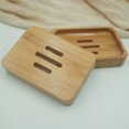 thumbnail image 3 of 2 cajas de jabón hechas a mano de bambú natural con fondo de drenaje para cocina y baño, 3 of 6