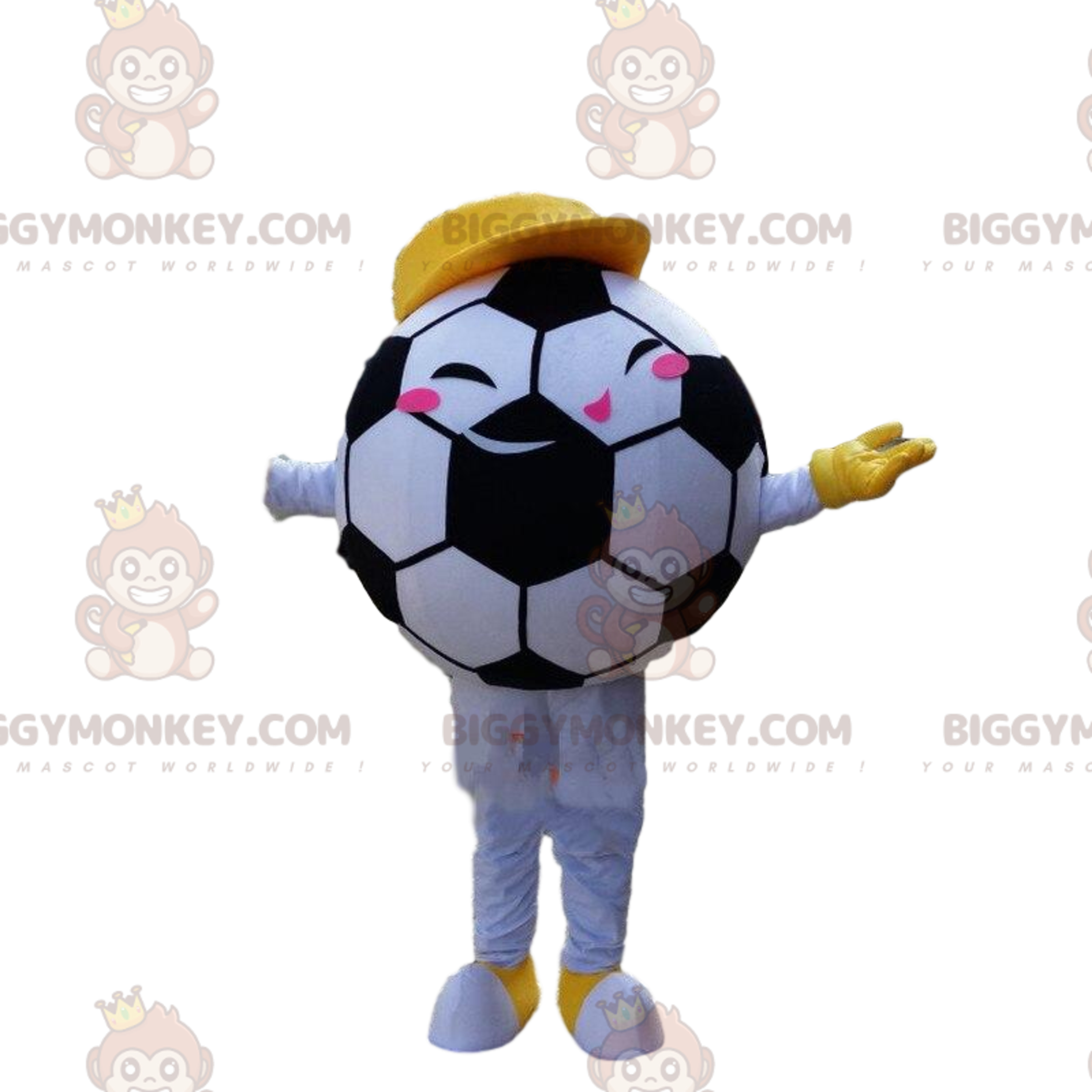 Soccer ball BIGGYMONKEY™ mascot costume, soccer ball costume