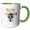 Green/White, variant on 3drose, Adorable Pembroke Welsh Corgi Dog King for a Day in a Crown, 11oz Mug