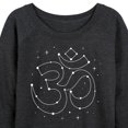 thumbnail image 3 of Instant Message - Om Symbol Star Constellation - Women's Lightweight French Terry Long Sleeve Shirt, 3 of 6