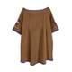thumbnail image 4 of Fiudx Ropa de Mujer Camiseta Holgada Informal de Color para Primavera y Verano para Mujer, Tops Bordados de Manga Corta con Cuello Redondo y Blusa de Lino, 4 of 5