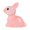 Pink, variant on Mini Glow in the Dark Rabbit Statue, Light-Up Resin Fairy Garden Figure for Easter Egg Fillers, DIY Glass Jar Crafts, and Night Light Decor