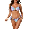 thumbnail image 1 of INSPIRAR CHIC Conjuntos de Bikini de Escamas de Pescado para Mujeres de 2 Piezas con Tirantes Ajustables, Parte Superior y Parte Inferior Triangular, 1 of 5