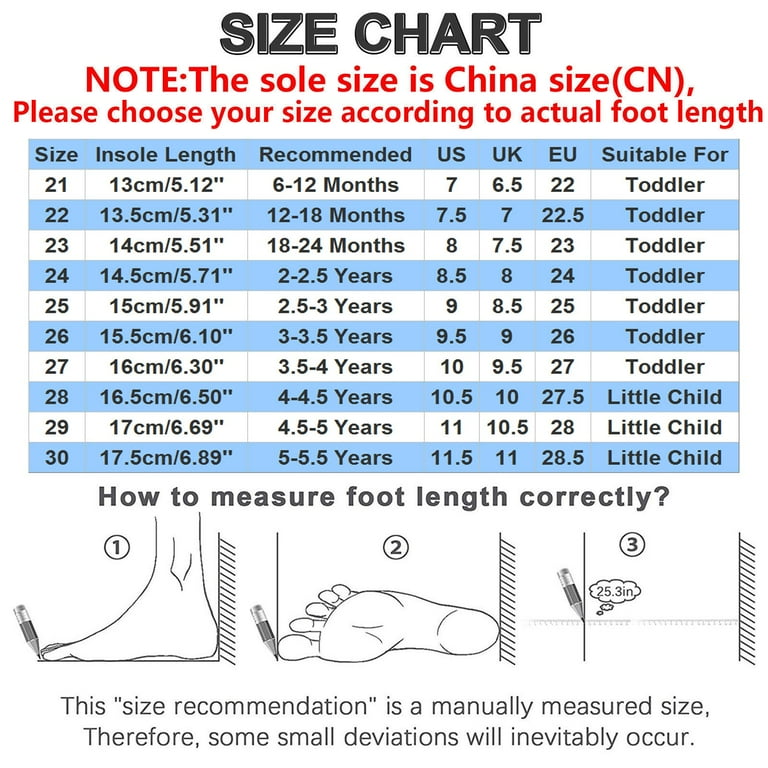 Boots baby deals size guide