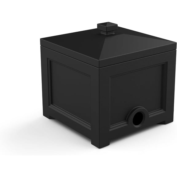 Fairfield Garden Hose Bin - Black - 17in L x 17in W x 18in H - Holds up to 100 ft. of standard garden hose (5858-B)