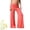 Orange CC10, variant on Coral Pants Fold Over - 2026 On-Trend Wide Leg Yoga Pants - Solid Loose Fit Lounge Pants with Ruched Waist - Soft Breathable Activewear for Sports & Everyday