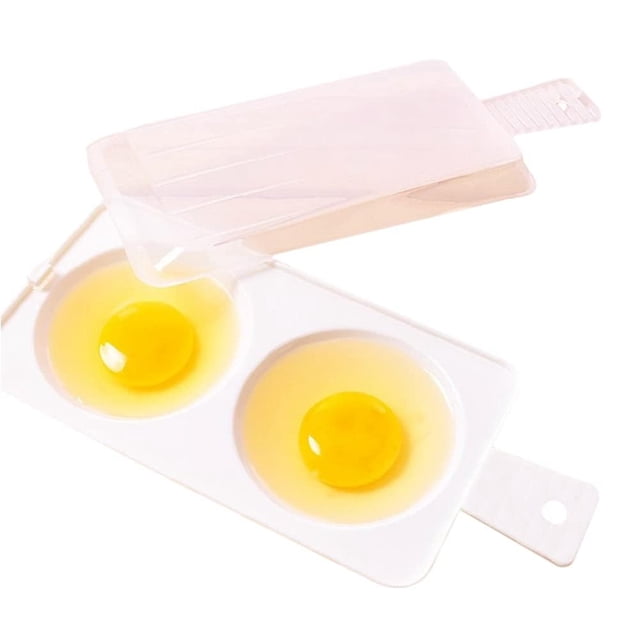 2 piezas de cazador furtivo de huevos para microondas, cocedor de huevos para microondas de 2 cavidades, hueveras dobles para huevos cocidos, cocedor de huevos multifunción