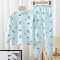 thumbnail image 2 of TOWED22 Toddler and Little Boys 2-Piece Cotton Pajamas Long Sleeve Fall Winter PJ Set Kid Robot Sleepwear 6-12 Months 12-24 Months 2t 3t 4t 5t 6t 7t 8t 9t Children,Mint Green,3-6 M, 2 of 9