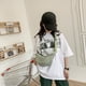 thumbnail image 5 of Bolsa bandolera de lona para mujer a la moda, informal para el pecho para mujer (verde) Likrtyny  Para Estrenar, 5 of 9