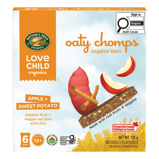 Love Child Organics Apple and Sweet Potato Oaty Chomps Veggie Bars