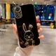 thumbnail image 3 of Note11s Luxury Rabbit Holder Case On For Xiaomi Redmi Note 11 Pro 4g 5g 10s 11s 9 10 9s 8 7 Plating Silicone Stand Cover 10c 9c, 3 of 5