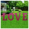 Tangnade Valentine's Day Decoration Card With Stakes, Outdoor Garden, Garden, Yard